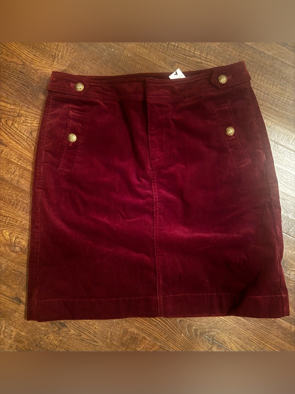 Talbots Maroon/Burgundy Corduroy Skirt